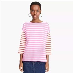 J. CREW Boatneck Tshirt in Mixed Stripes Women’s Size XS